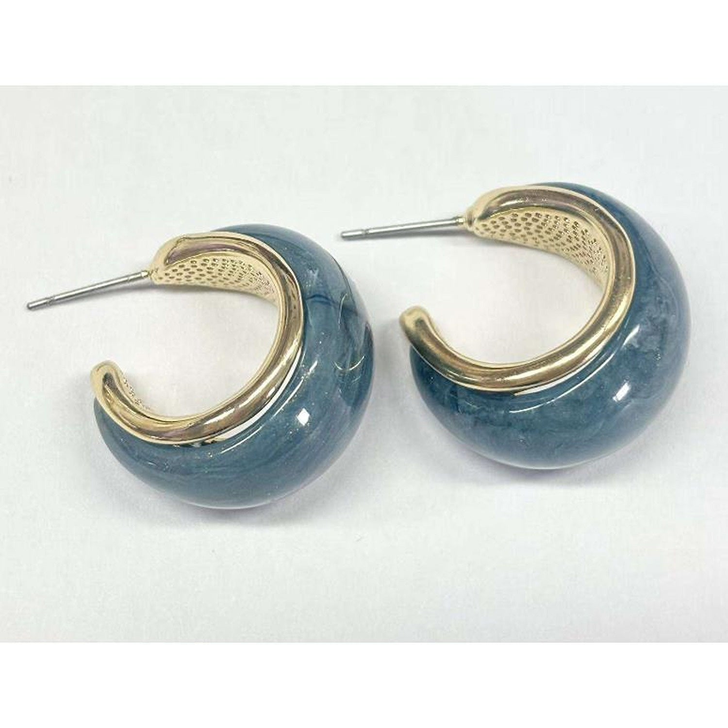 Veyda Teal Hoop Earrings