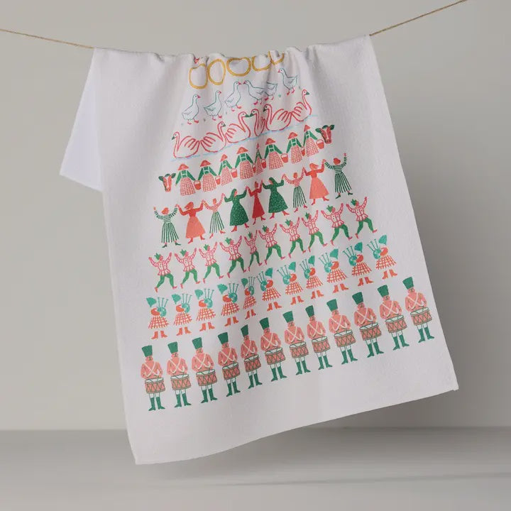 Counting Christmas Kitchen Tea Towel