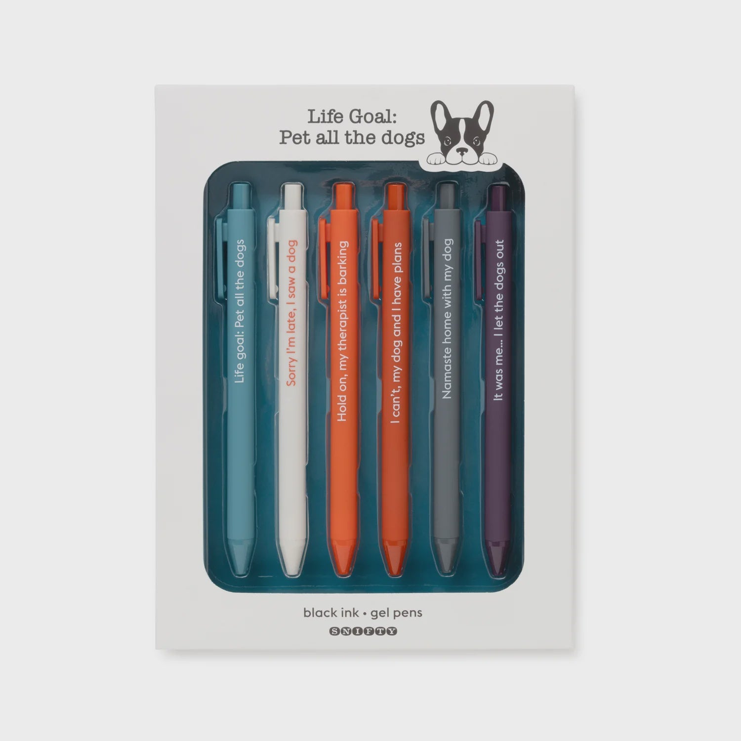 Life Goal Pet All The Dogs Black Ink Gel Pens 6pk