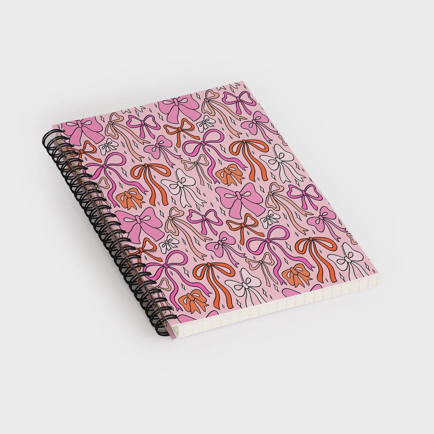 Doodle by Meg Pink Bow Spiral Notebook