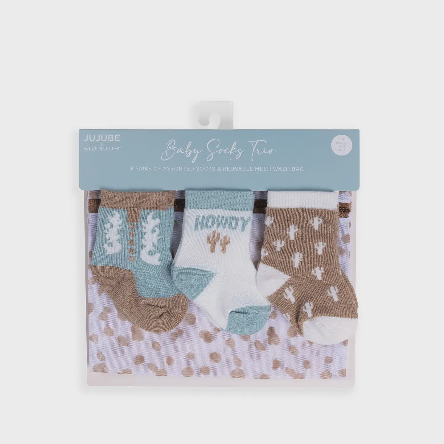 JuJuBe Baby Sock Trio Howdy Partner Blue
