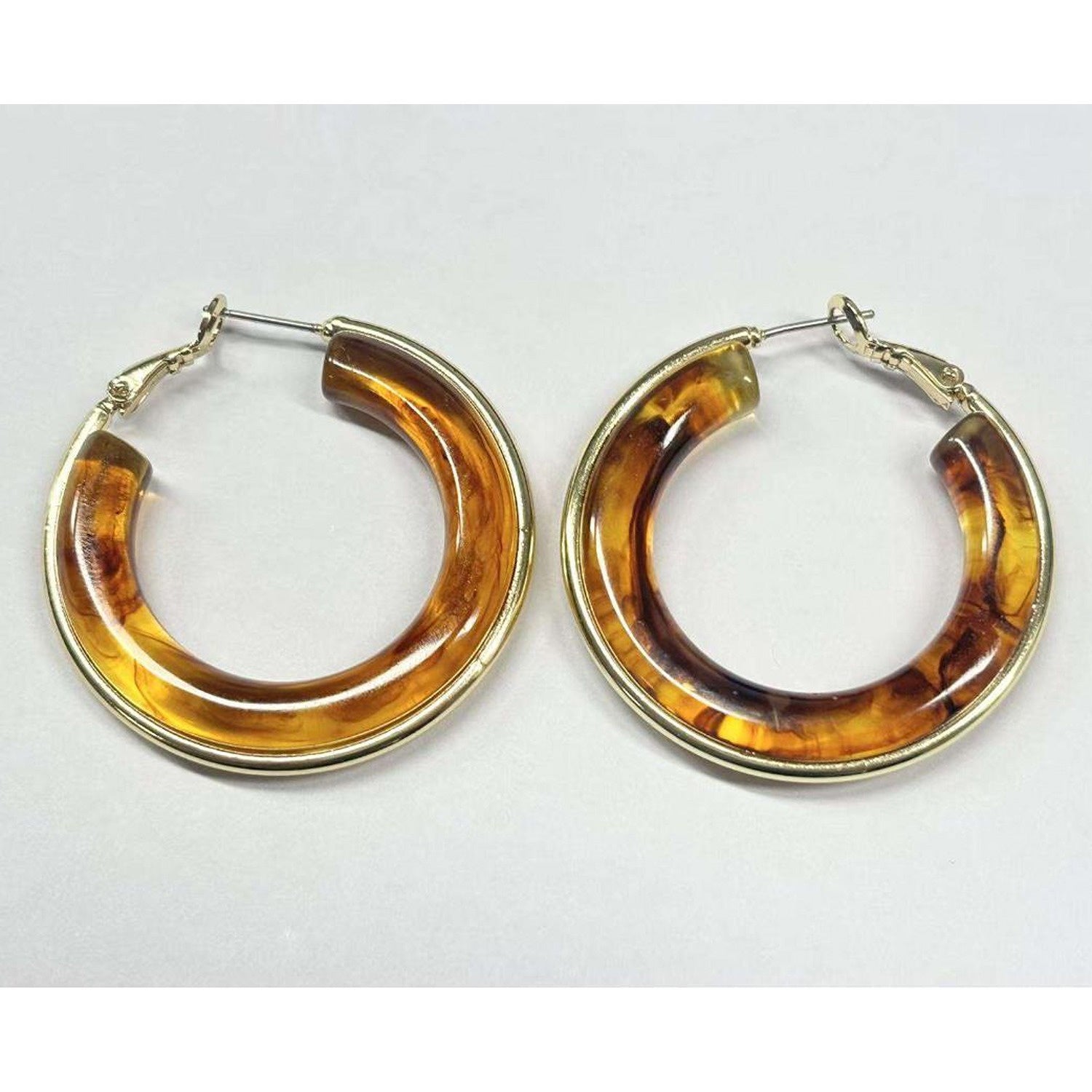 Esme Tortoise Hoop Earrings