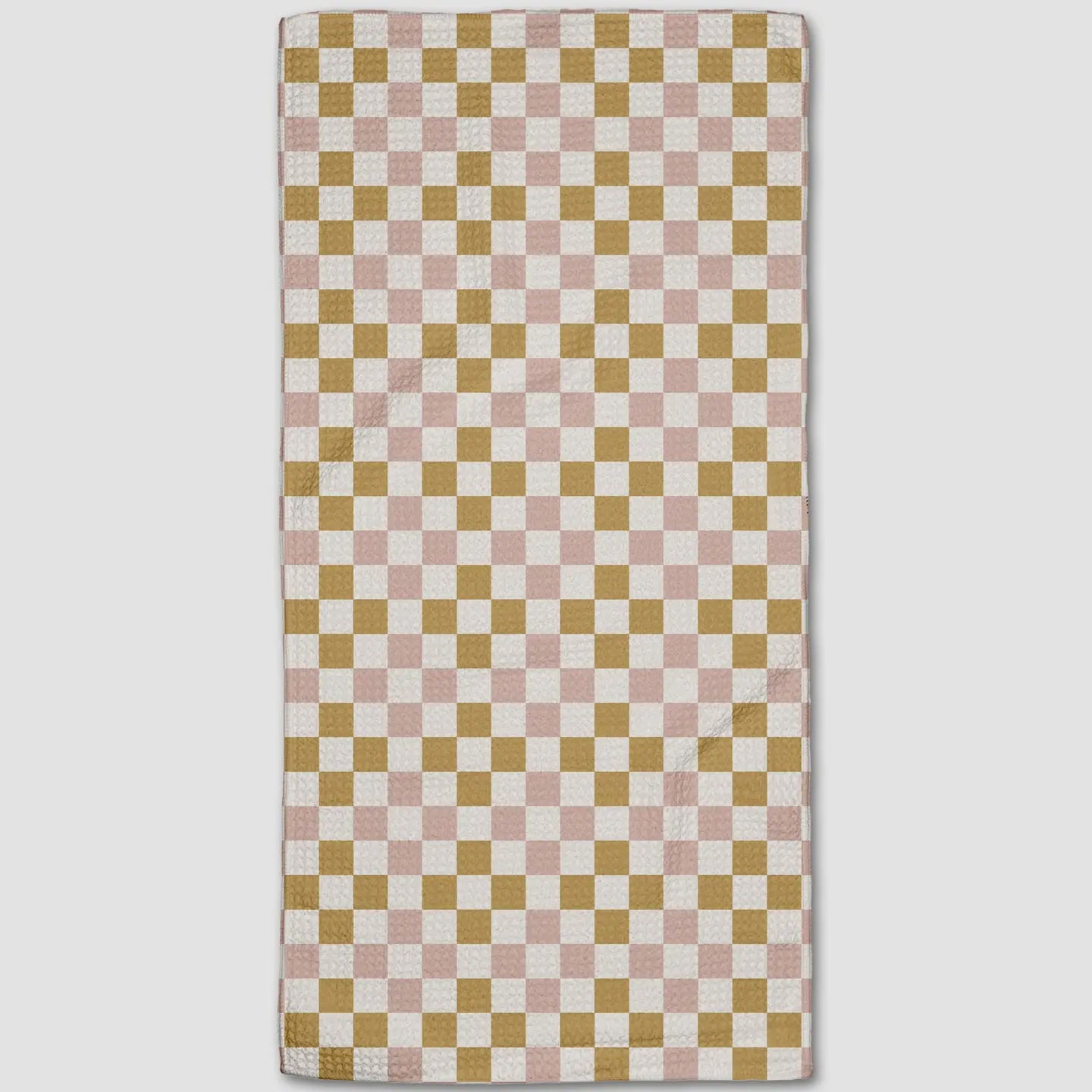 Spring Checkers Bar Towel