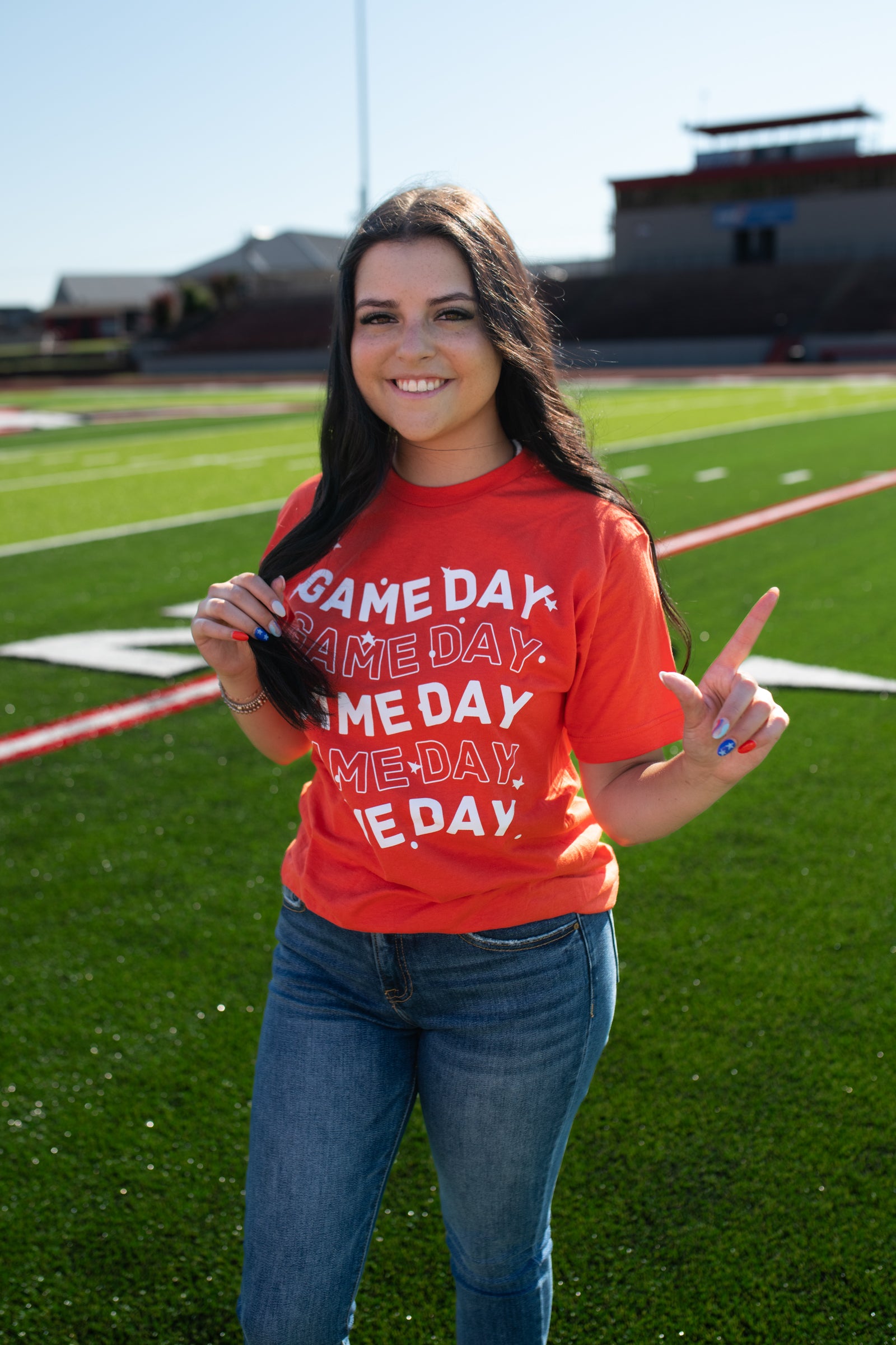 Gameday Graphic Tee-Orange