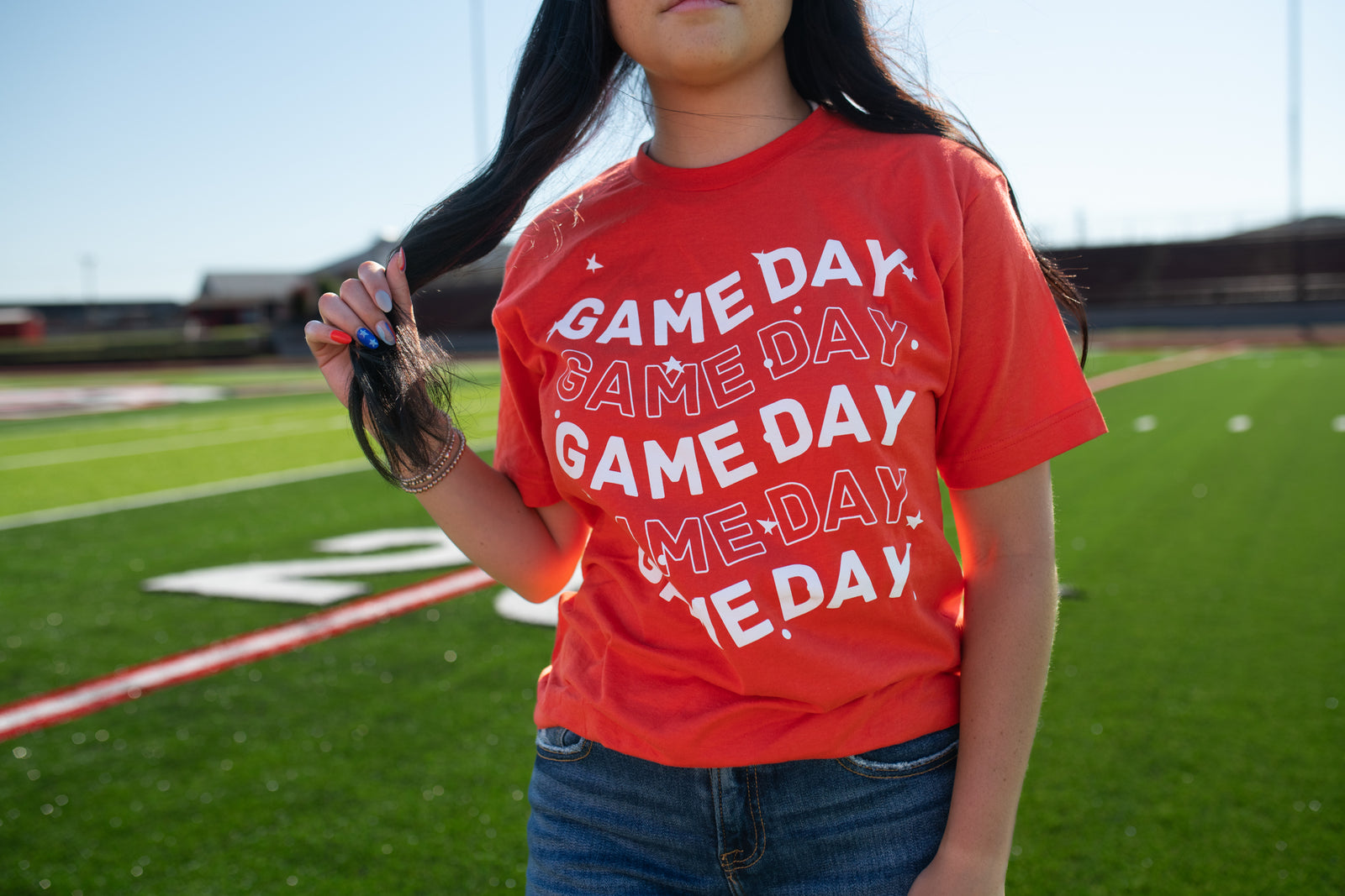 Gameday Graphic Tee-Orange