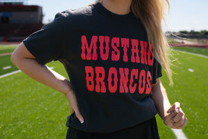 Black Mustang Broncos Graphic Tee