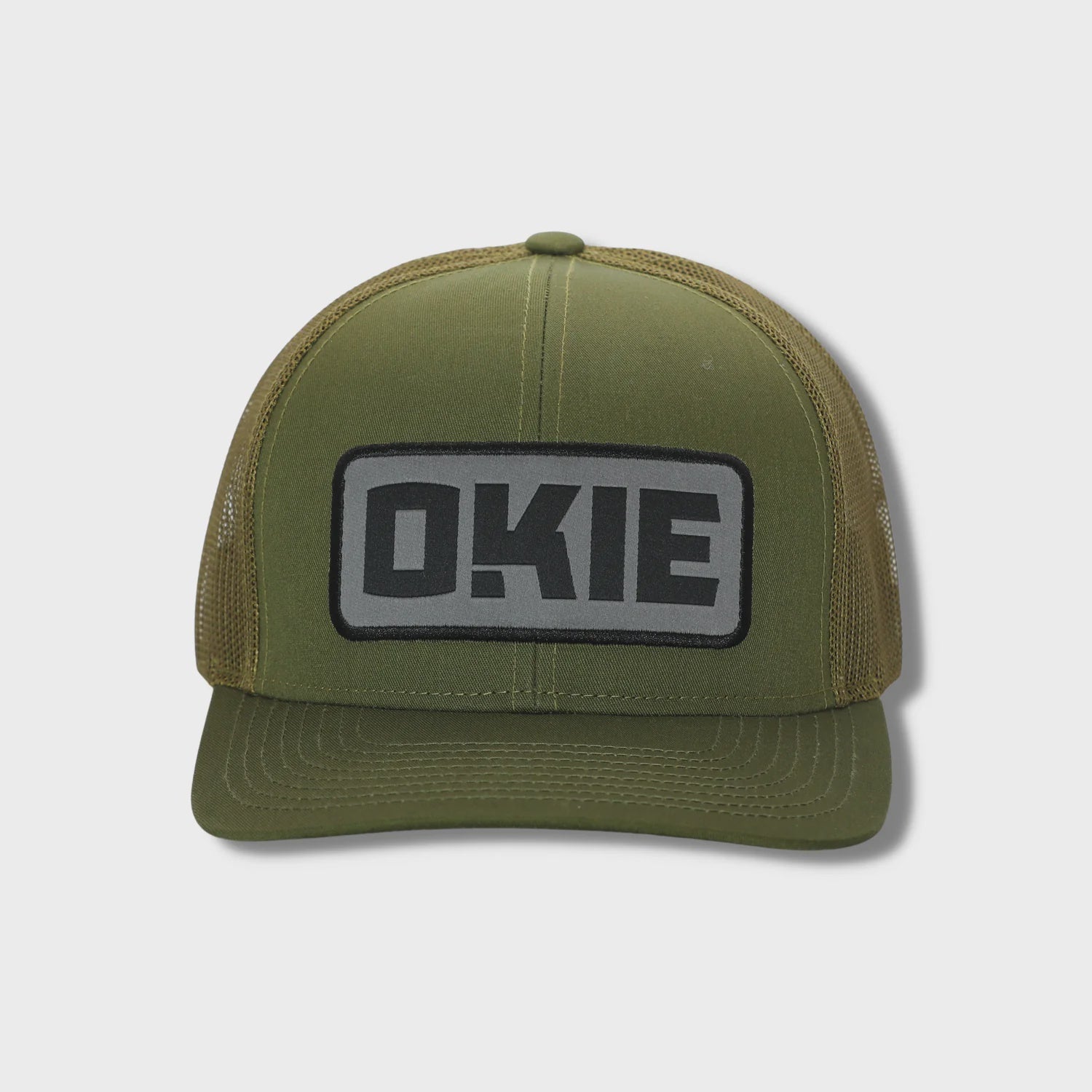 Green Mesh Snap Back Okie Brand Hat-Hunter