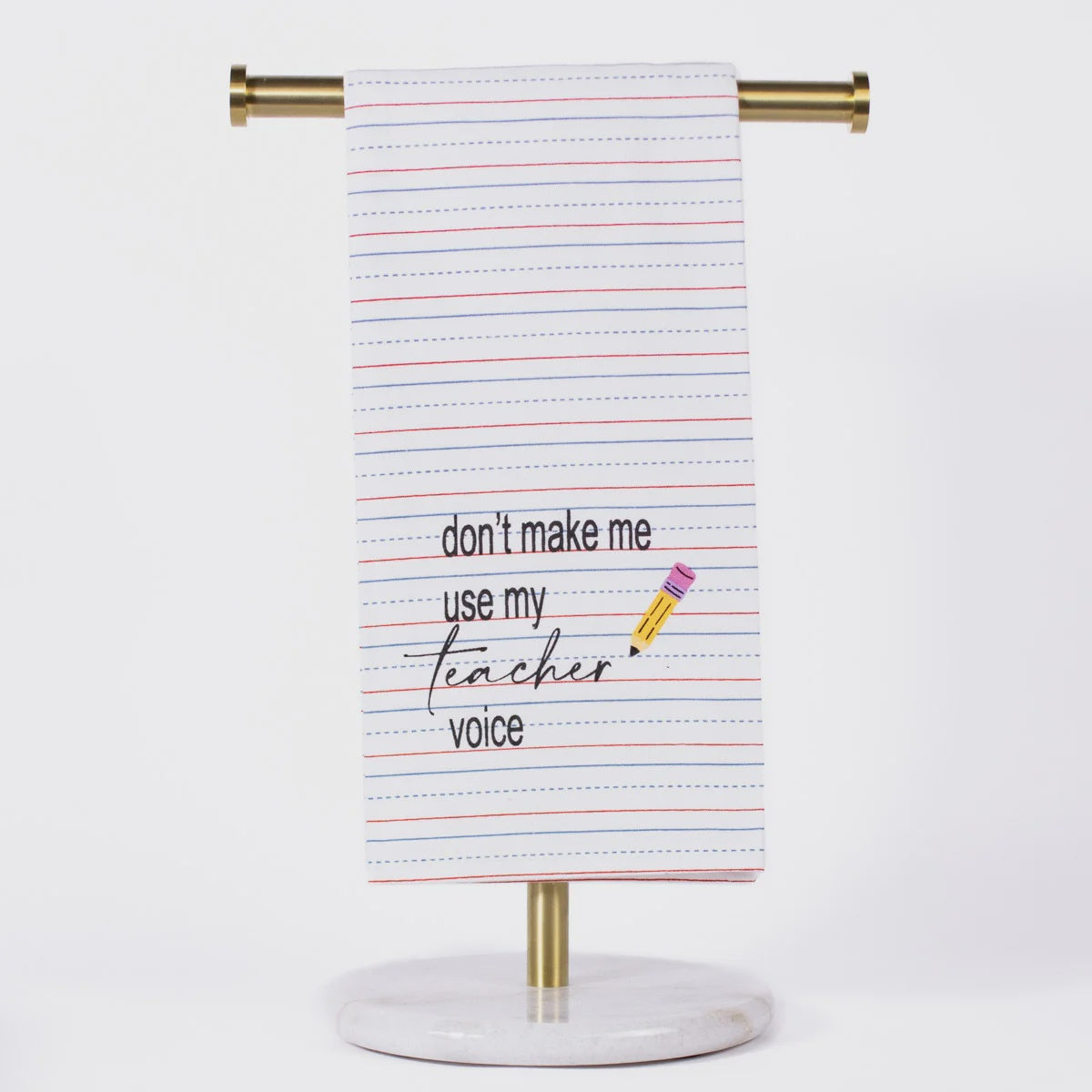 Teacher Voice Hand Towel White Multi