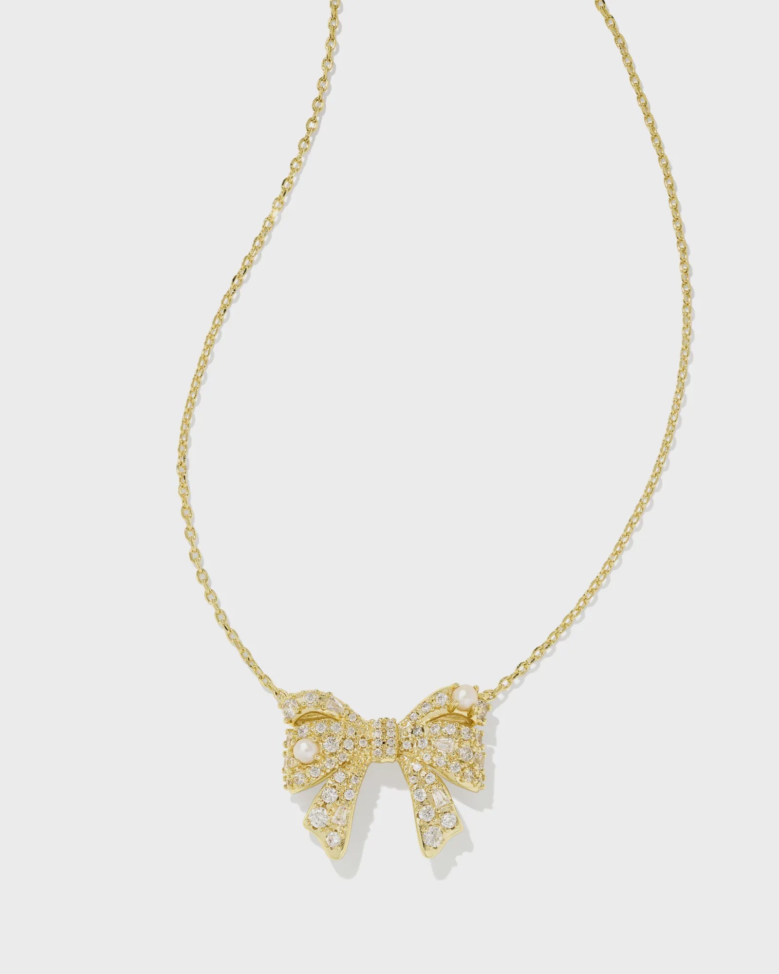 Kendra Scott Krista Bow Pendant Nickel Gold Mix