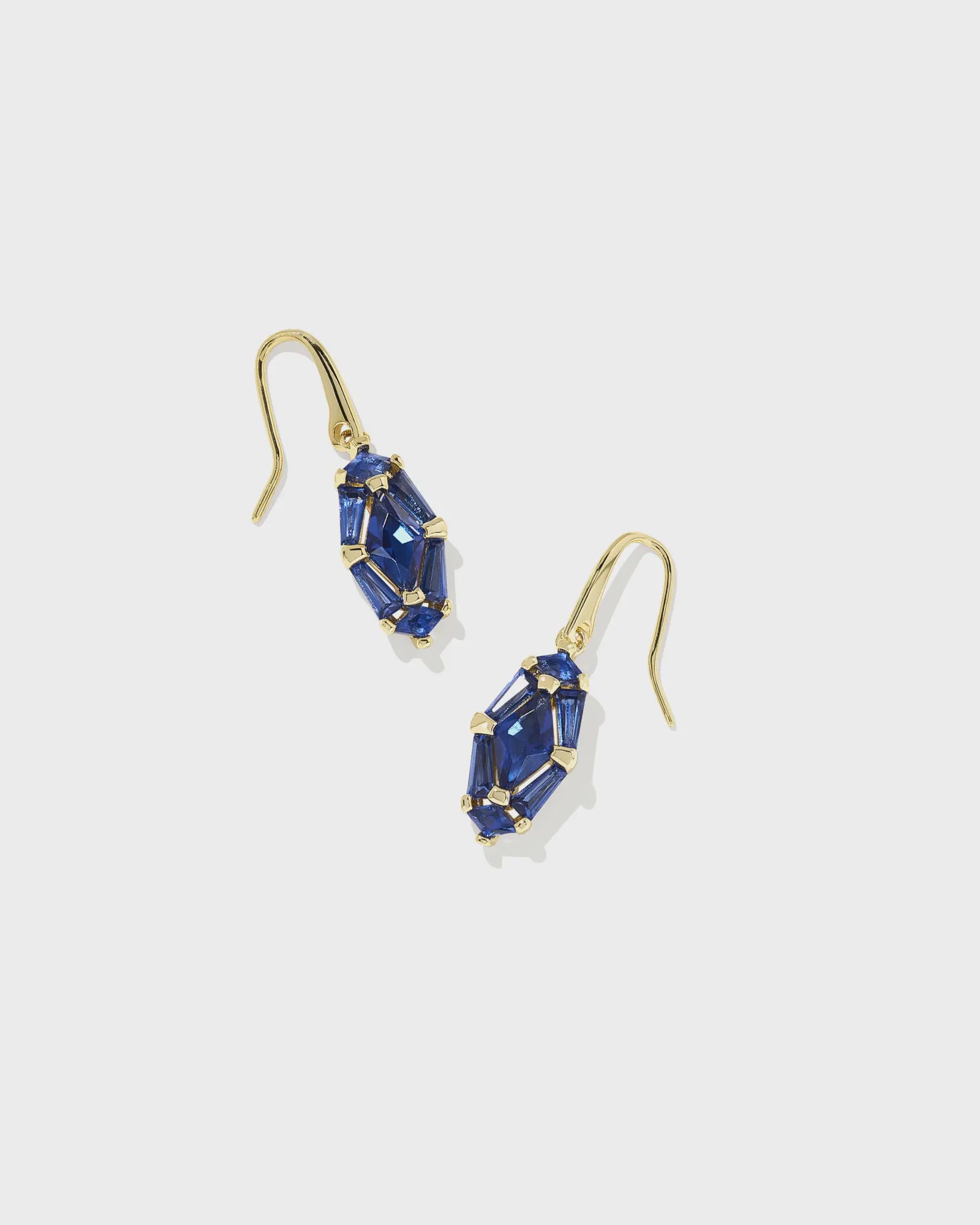 Kendra Scott Lindy Rae Drop Ear Gold Blue Crystal