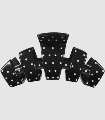 Black Polka Dot Party Classic Medium Hair Clip