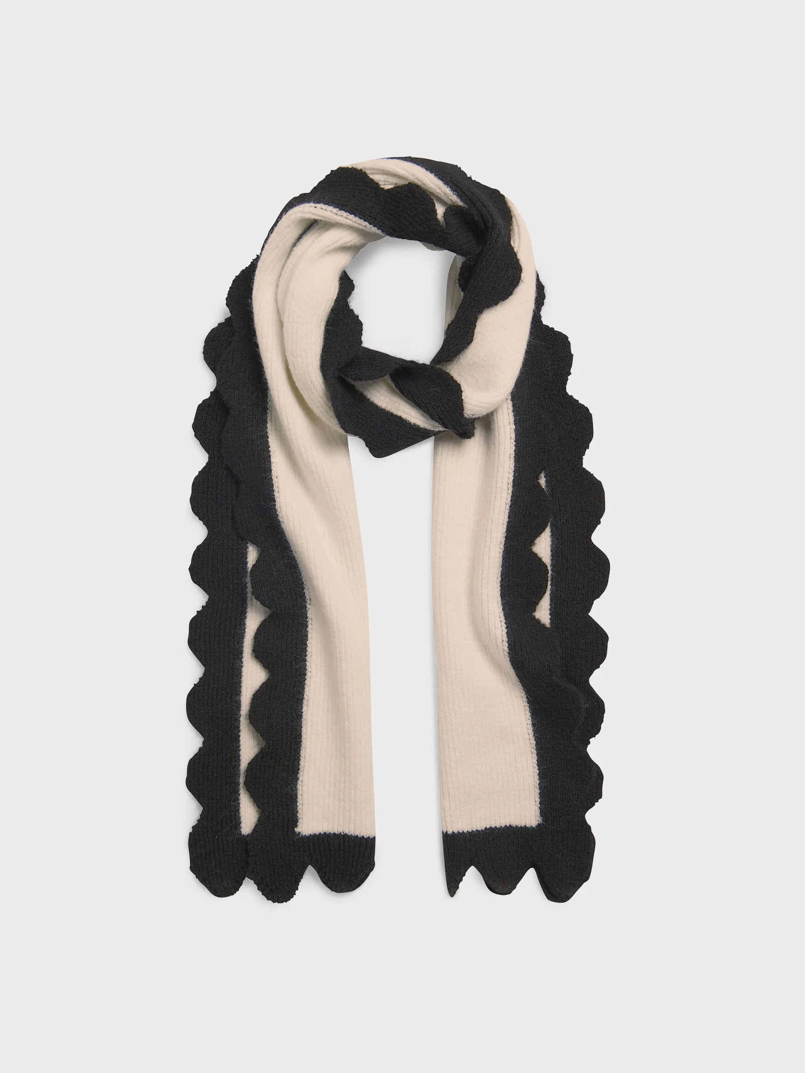 Melody Scarf Tan & White