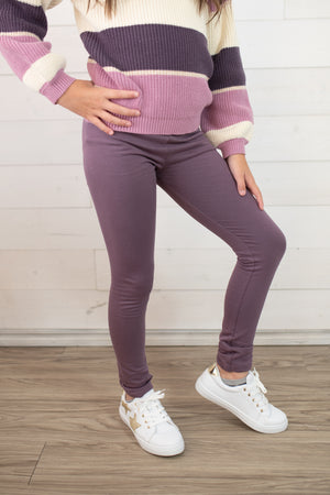 MinyMo Knit Leggings-Purple