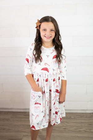 Mila & Rose White Santa Twirl Dress