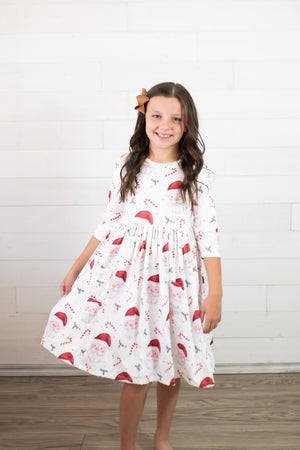 Mila & Rose White Santa Twirl Dress