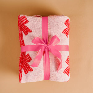 Cozy Dreams Luxe Blanket 51x70 Ribbons and Bows