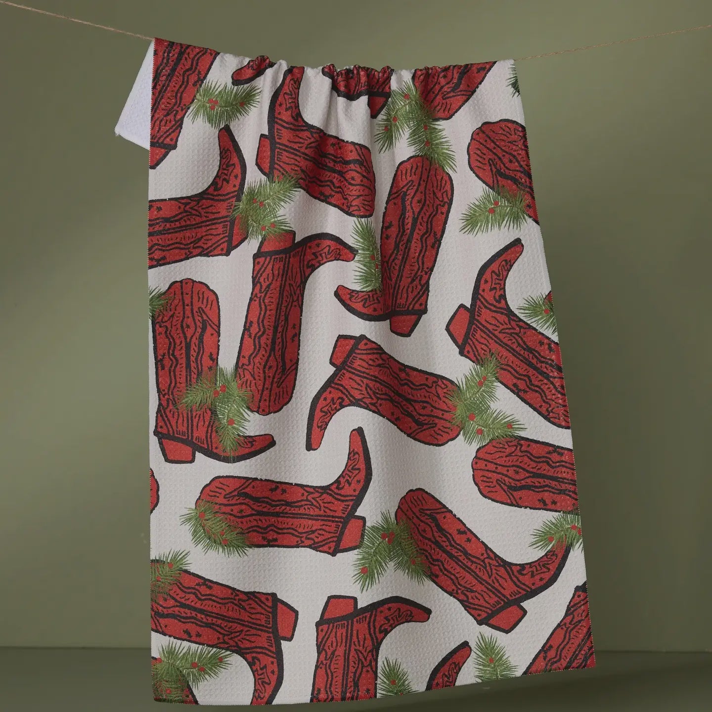 Rodeo Red Kitchen Tea Towel