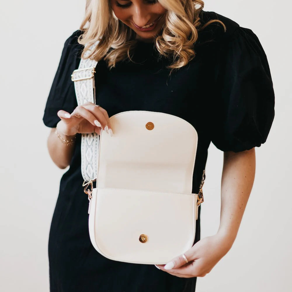 Serenity Saddle Bag-Cream