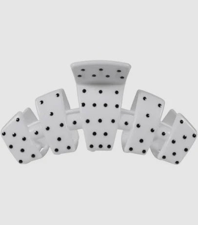 White Polka Dot Party Classic Medium Hair Clip