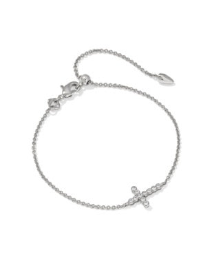 Cross Crystal Delicate Rhod Bracelet Kendra Scott