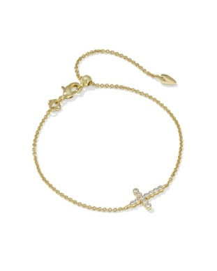 Cross Crystal Delicate Gold Bracelet Kendra Scott