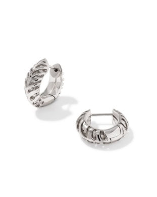 Tiger Stripe Mikki Huggie Rhod Earrings Kendra Scott