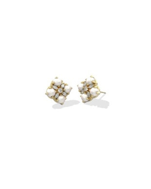 Dira Pearl Stud Gold Earrings Kendra Scott