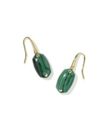 Lee Gold Green Drop Earrings Kendra Scott