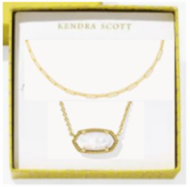 Elisa And Courtney Necklace Gift Set Silver Ivory MOP