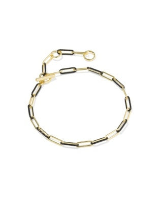 Courtney Black Enamel Gold Link Bracelet Kendra Scott