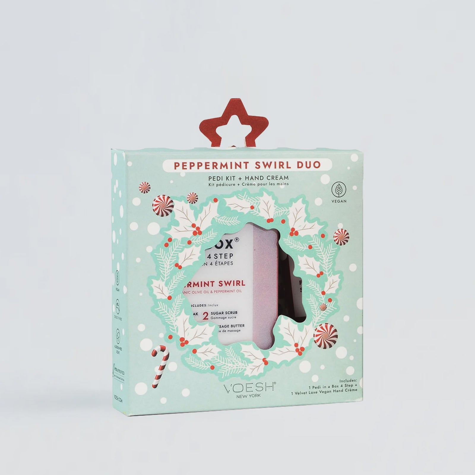 Voesh Peppermint Swirl Duo/Hand Cream/Nail Stickers