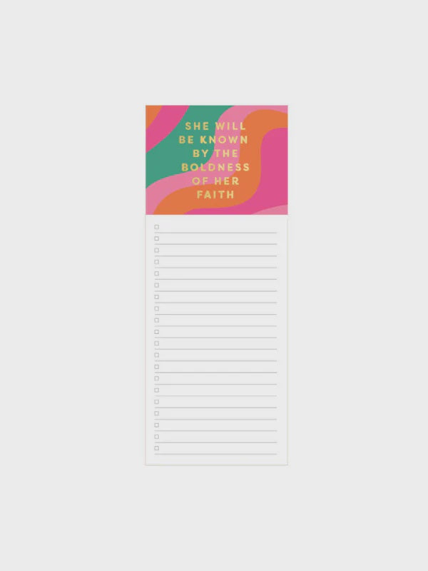 Mary Square Boldness of Faith Magnetic Notepad