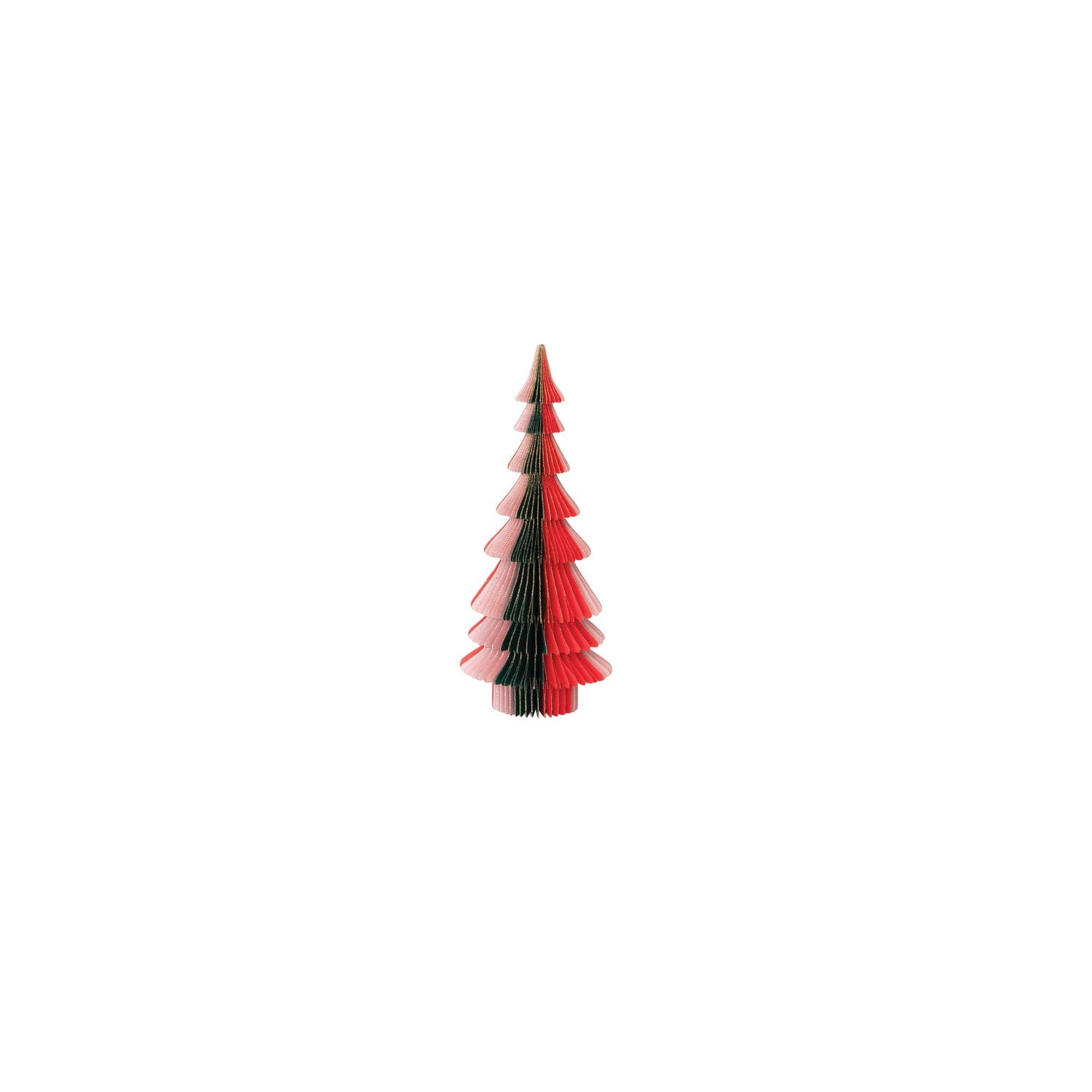 Handmade Folding Honeycomb Tree With Gold Glitter Edge
