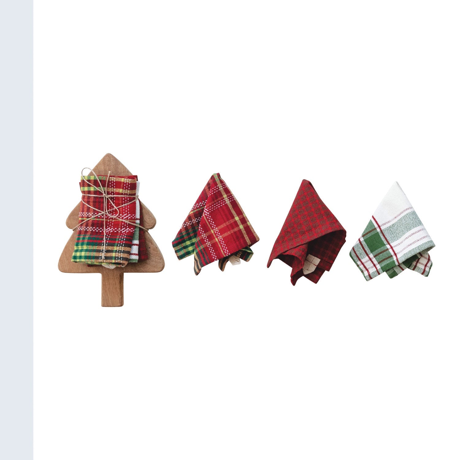 Woven Dish Clothes & Tree Shaped Board