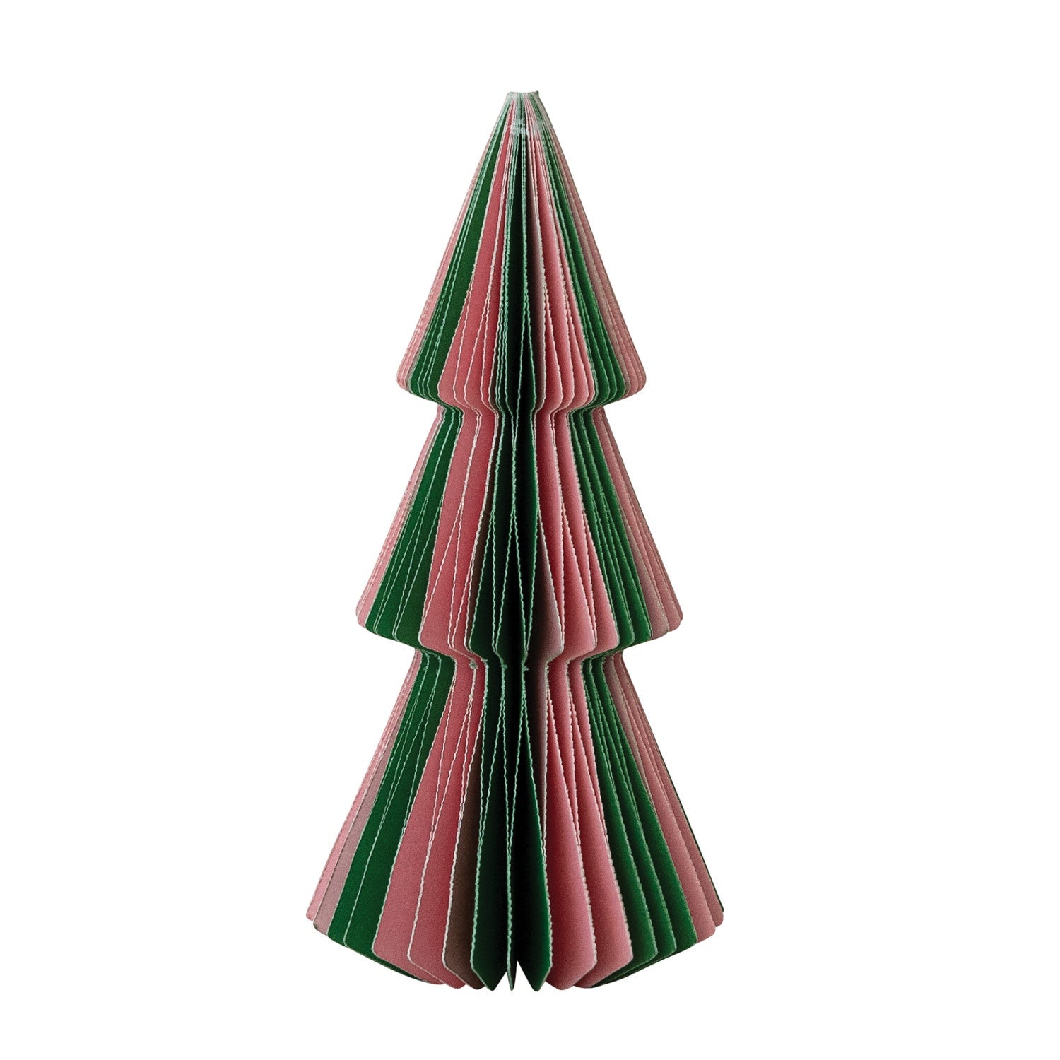 Handmade Recycled Paper Folding Honeycomb Tree Green and Pink