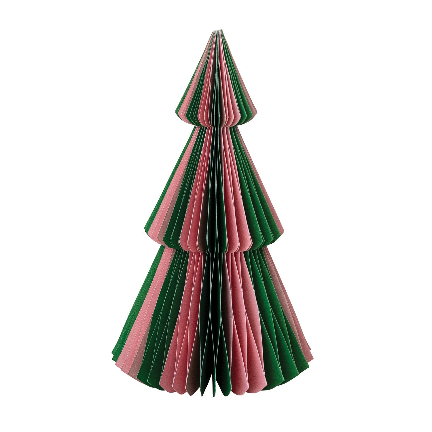Handmade Recycled Paper Folding Honeycomb Tree Pink and Green