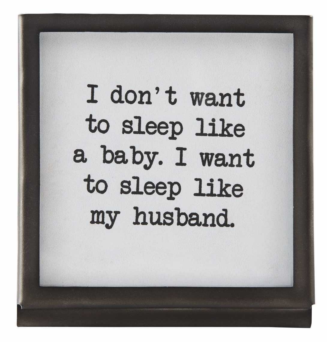 Sleep Metal Saying Plaque