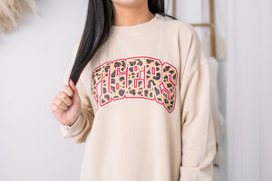 Red and Leopard Tigers Sweatshirt