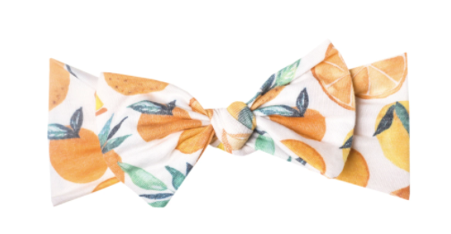 Citrus Copper Pearl Headband Bow