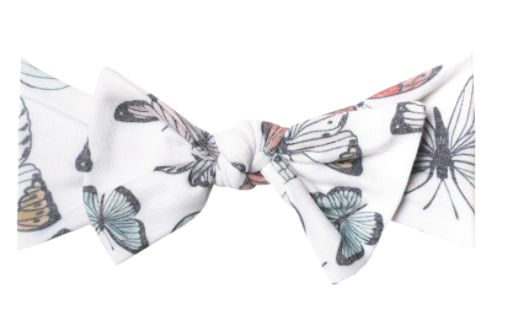 Dot Copper Pearl Headband Bow