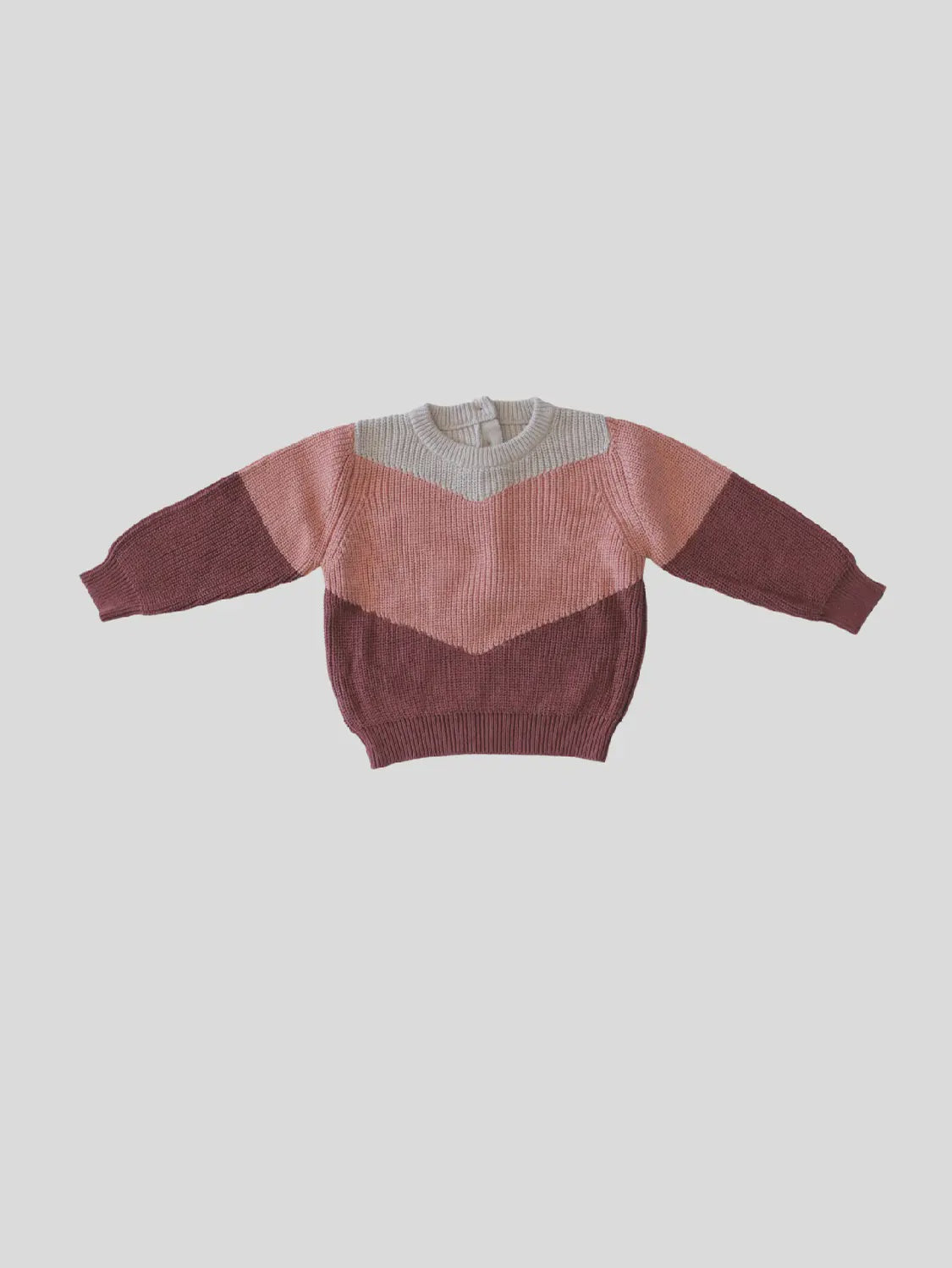 Tri-Color Knit Berry Sweater