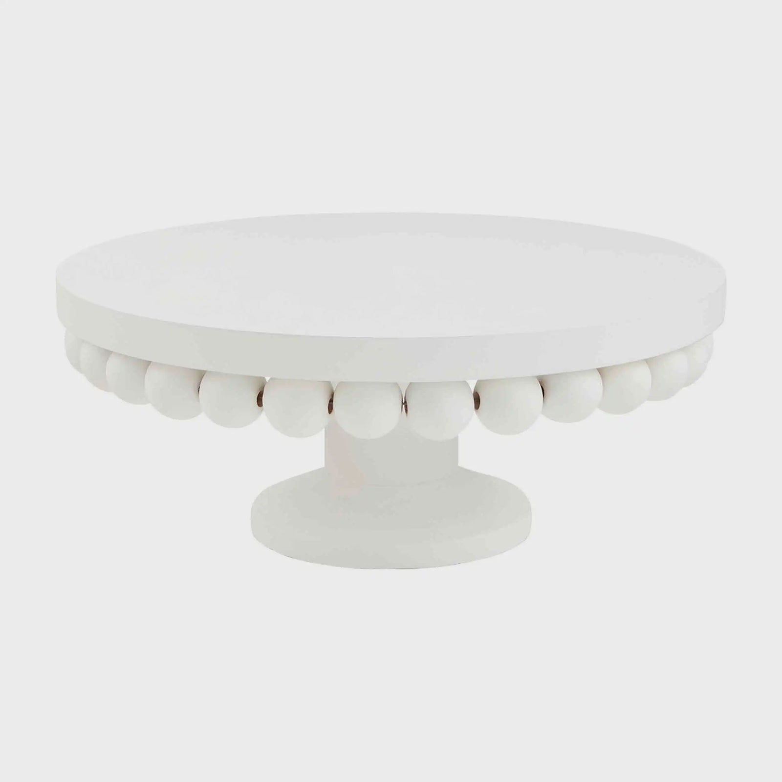 White Beaded Pedestal-Large