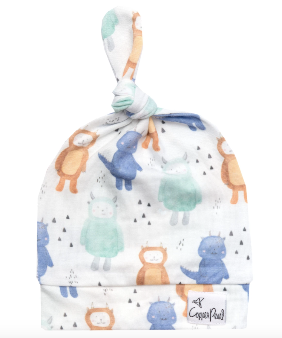 Max Copper Pearl Top Knot Hat