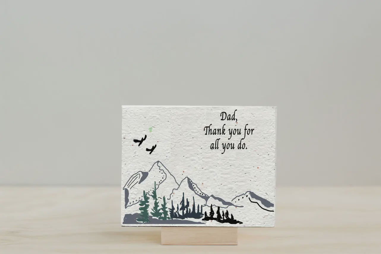 Wildflower Seed Paper Card- Black Dad, Thank You For All You Do