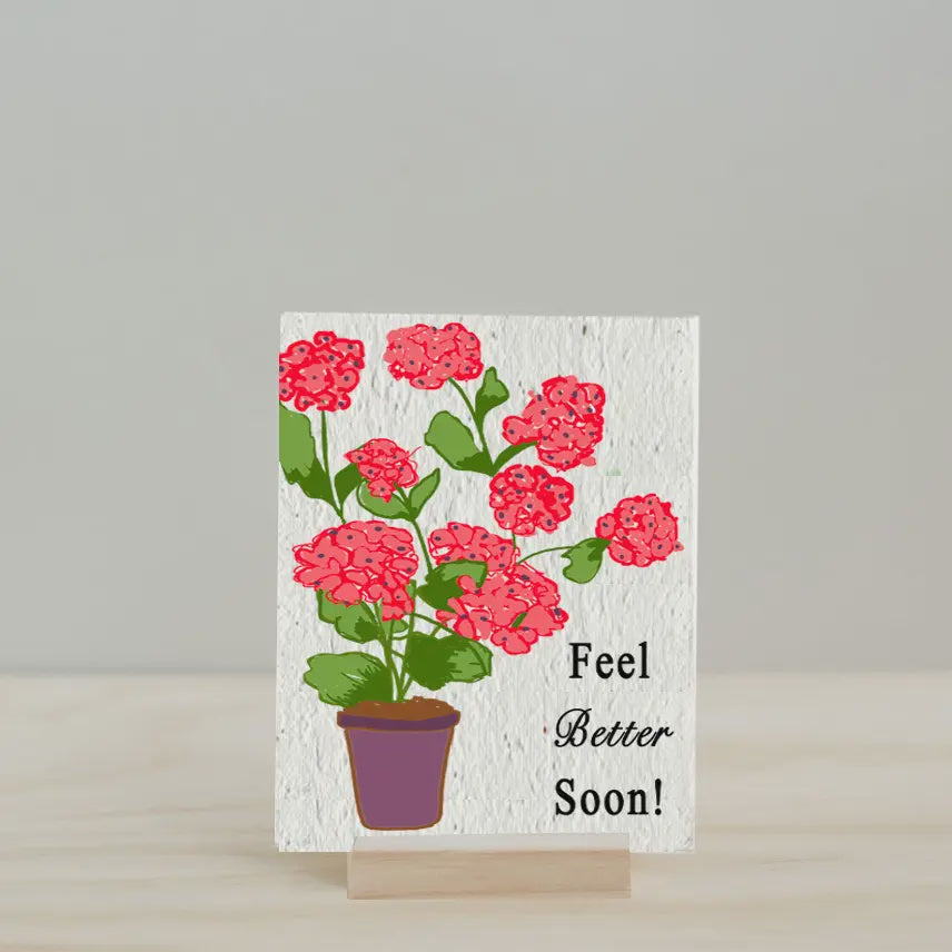 Wildflower Seed Paper Card- Purple Feel Better Soon