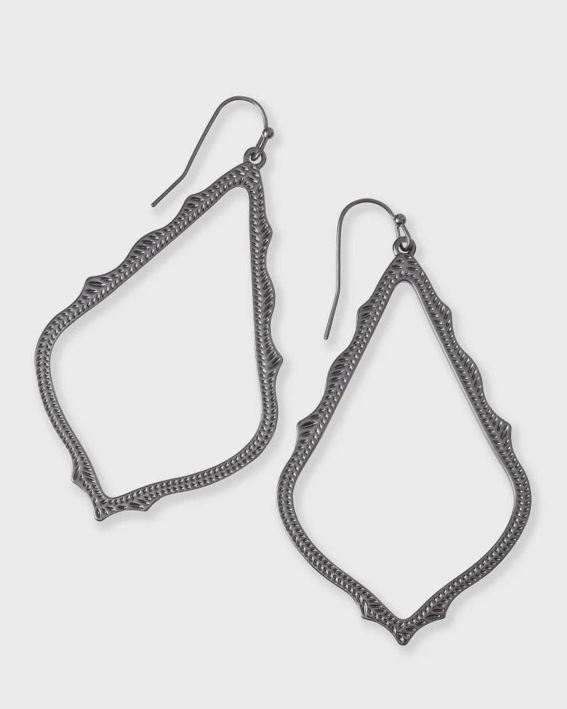 Sophee Earrings Gunmetal Metal