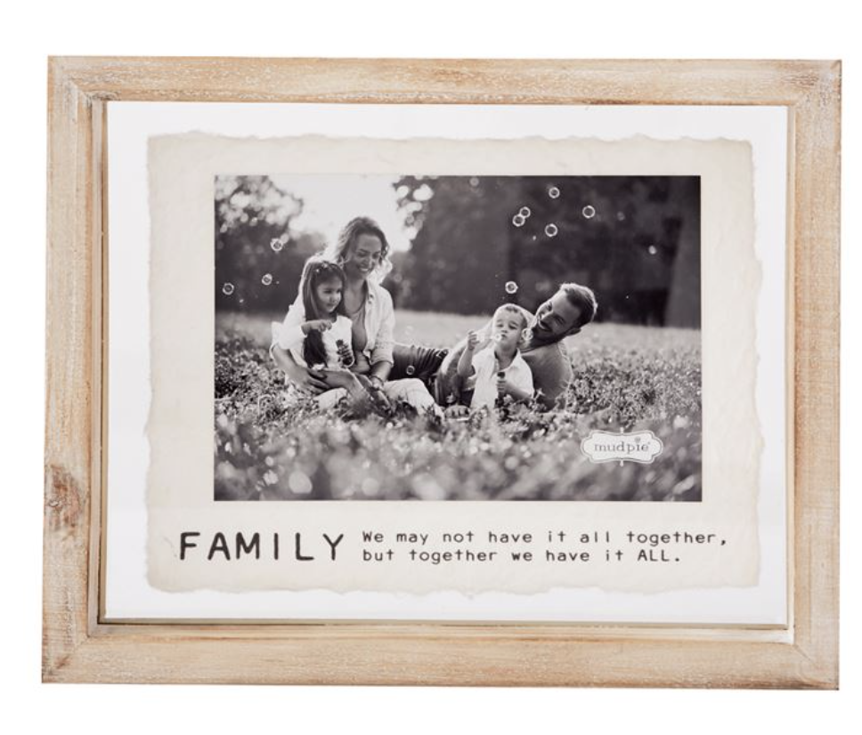4 X 6 Family Glass Wood Frame
