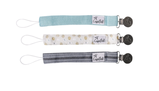 Chip Copper Pearl Binky Clip Set