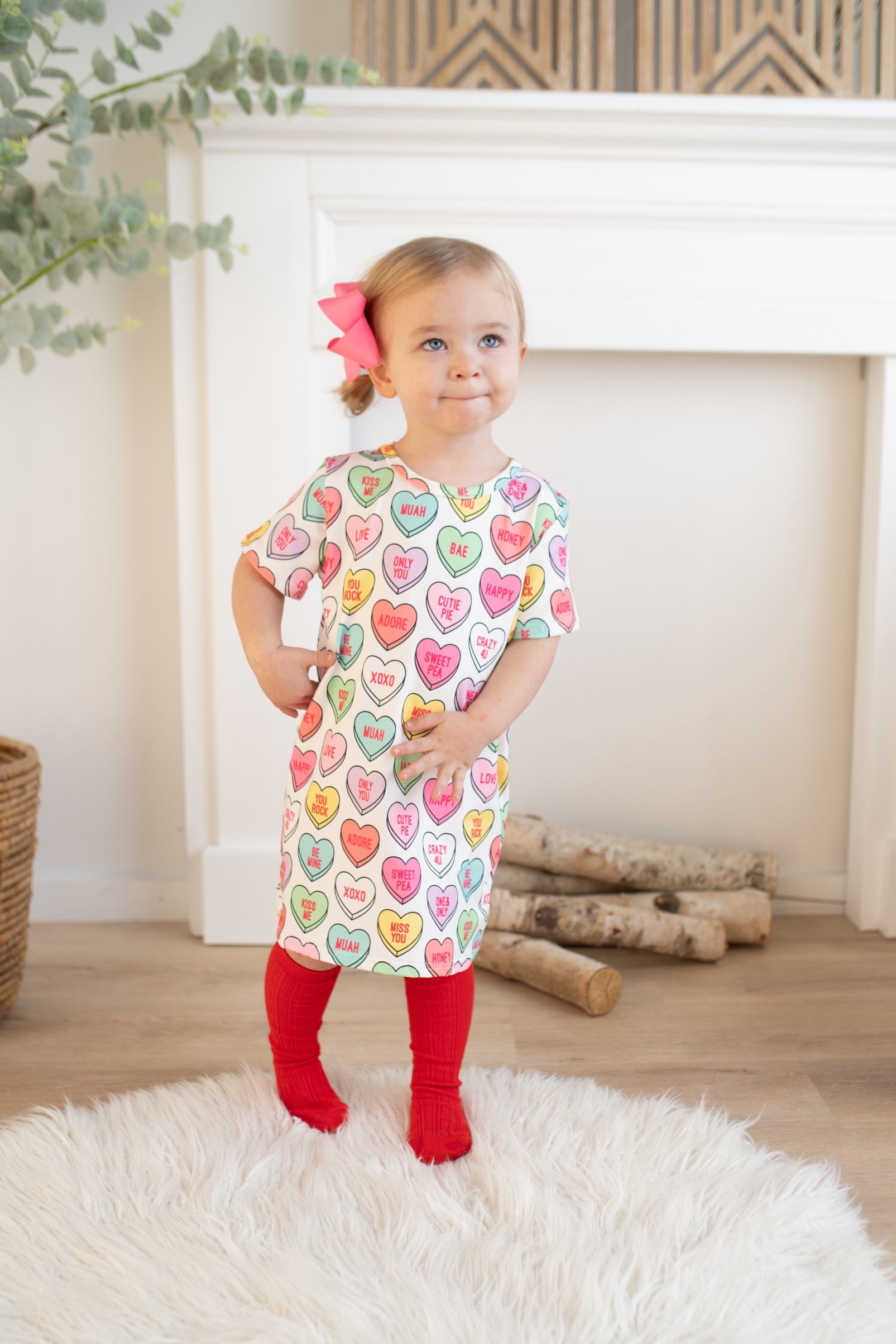 Candy Hearts T-Shirt Dress