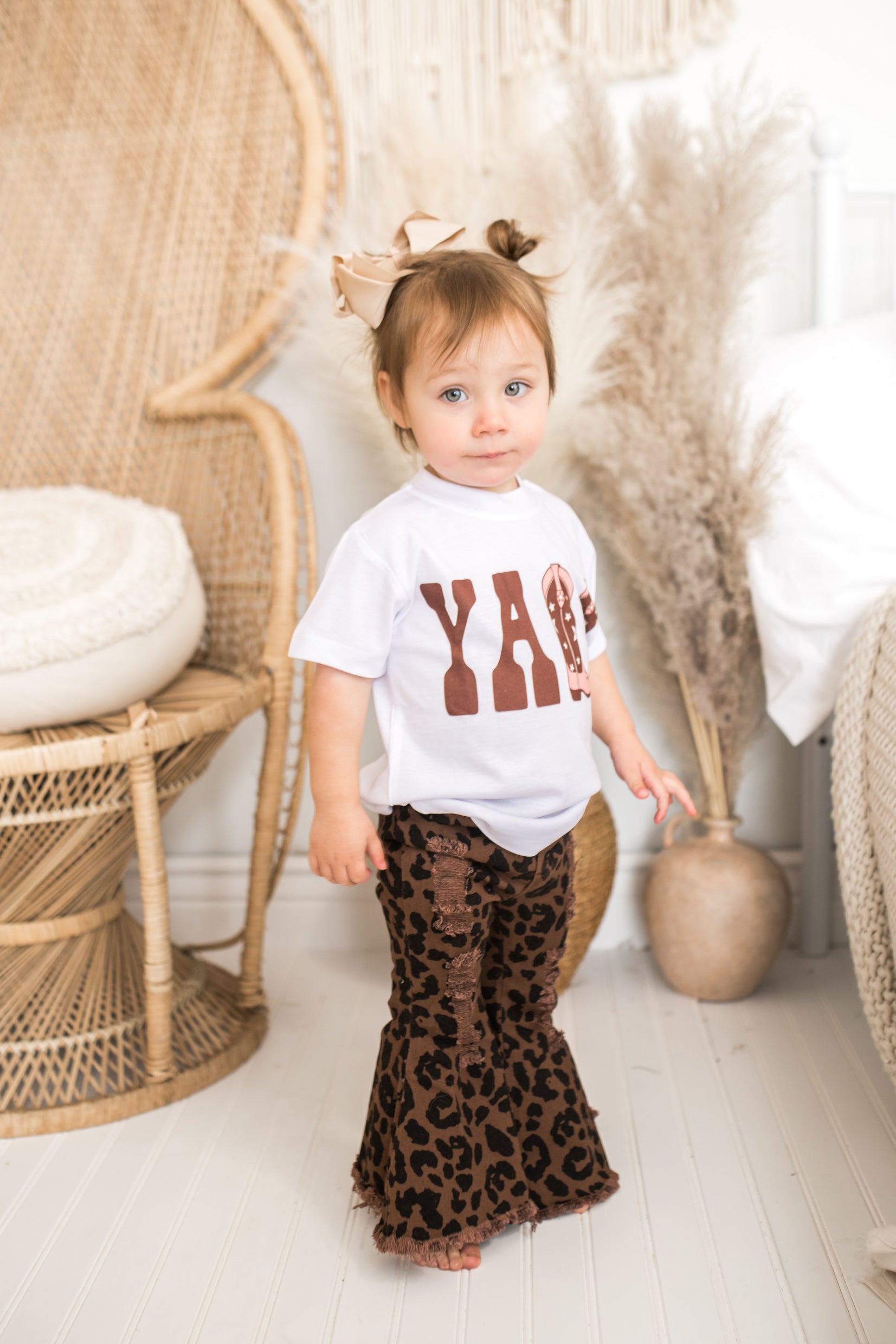 Girl's Leopard Flares